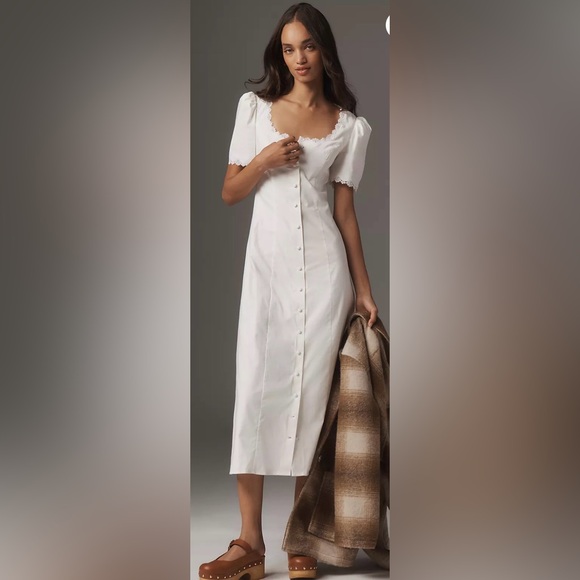Reformation Dresses & Skirts - Reformation Alida Organic Cotton Button-Up Midi Dress size 6